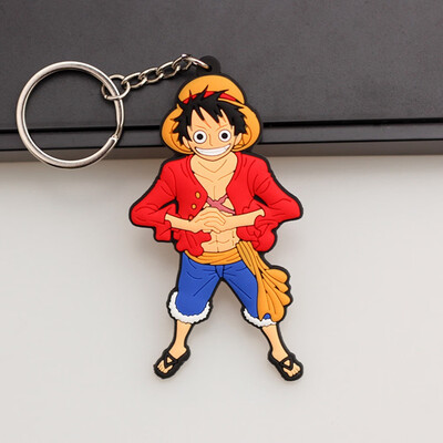 

CAR-TOBBY Anime One Piece Key Chain Luffy Straw Hat Pendants Keychain Metal Keyring