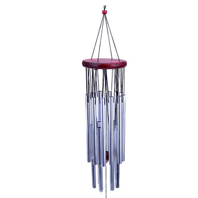 

Outdoor Garden Yard Home Living Wind Chimes 18 Tubes Home Decor Gift Silver
