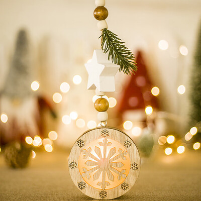 

Siaonvr Decorative Light Crafts Pendant Wooden Christmas Tree With Light Ornaments