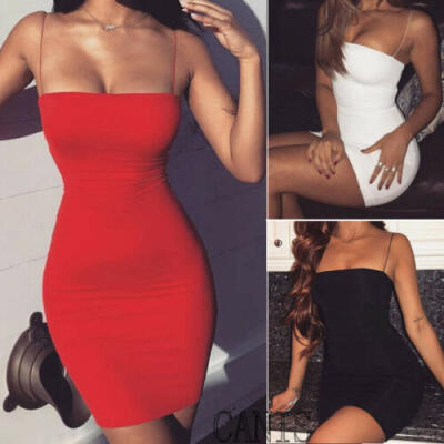 

Hot Womens Sexy Mini Evening Halter Sleeveless Cocktail Club Wear Bodycon Dress