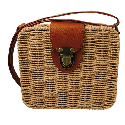 

Tailored Womens Fashion Girl Handbags Straw Square Crossbody Gag Wild Shoulder Bag