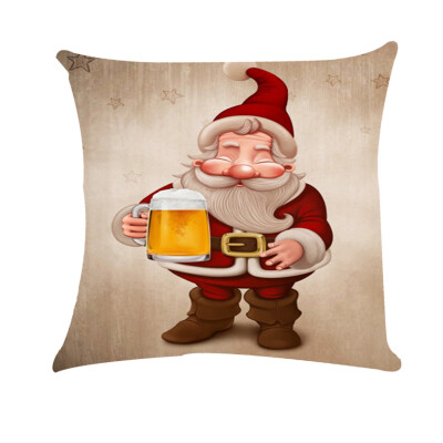 

Tailored 18 Xmas Cotton Pillow Case Linen Cushion Cover Merry Christmas Home Decoration