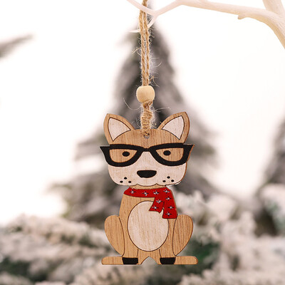 

Tailored 1PC Wooden Hanging Christmas Tree Cabin Elk Car Ornament Xmas Party Home Decor