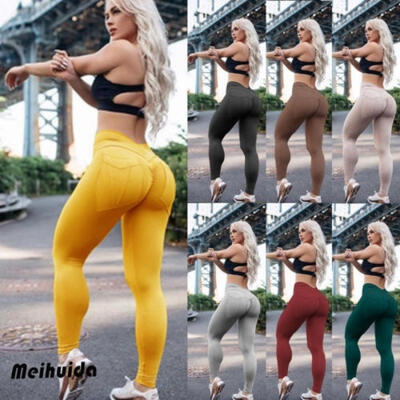 

Fashion Women Sexy High Waist Solid Trousers Yoga Fitness Leggings Gym Running Sports Pants