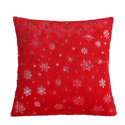 

Snowflake Plush Throw Pillow Case Cushion Cover Sofa Bed Car Cafe Office Decor