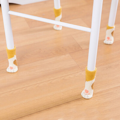 

4pcs knitting Cat style Chair Leg Socks Cat Toys Home Furniture Leg Floor Protectors Non-slip Table Cover provent cat scratching