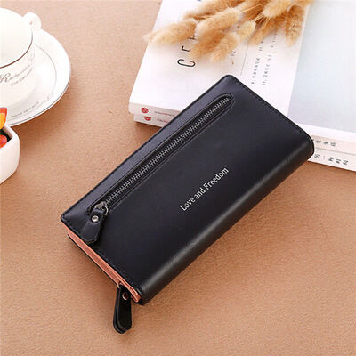 

2018 New Style Fashion Letter Women PU Leather Wallet Purse Long Clutch Box Bag Phone Zipper Long Wallets