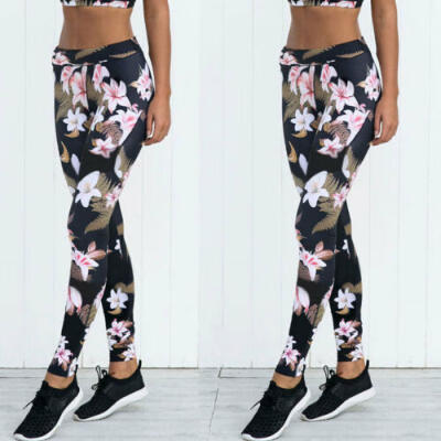 

Womens Ladies Yoga Gym Pants Running Sports Fitness Jogging Workout Trousers