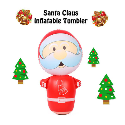 

〖Follure〗Novelty Inflatable Blow Up Christmas Santa Claus Tumbler 37inch Up Home Decor