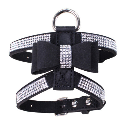 

Pet Dog Bowknot Collar Puppy Bling Rhinestone Harness Necklace Collar For Pet Dog