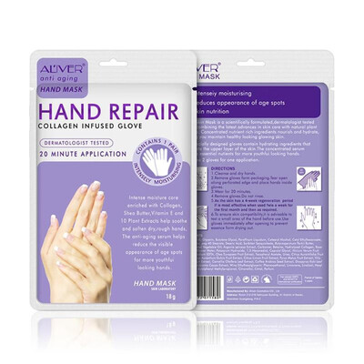 

ALIVER Moisturizing Hand Mask Exfoliating Remove Dead Skin Film Hand Care