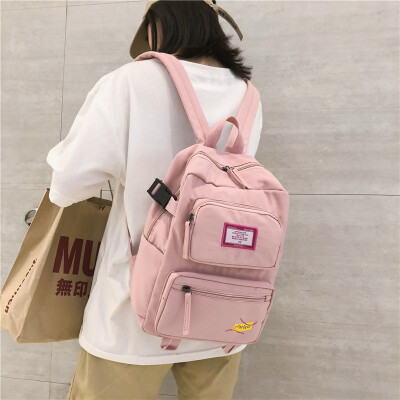 

Gu Gu Gan Girlsschoolbag Female Korean version Sen Department Canvas Campus Backpack Female Ins Students Backpack Tide