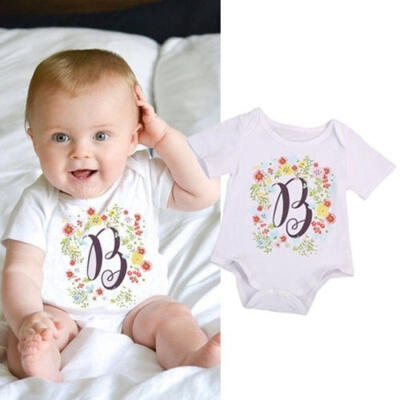 

Floral Newborn Baby Boys Girls Cotton Romper Jumpsuit Bodysuit Clothes Summer