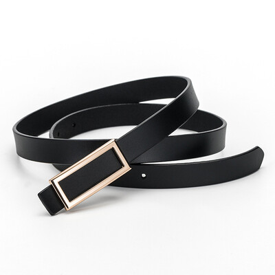 

New wild leather thin belt adjustable fashion leather belt dress sweater with jeans belt