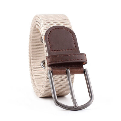 

Hot selling Men&Women belt retro trend solid color Nylon Alloy Pin buckle belt outdoor casual cowboy pants Men belt