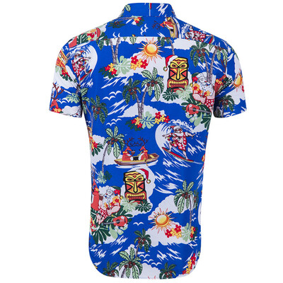 

Hawaiian Shirt Mens Allover Coconut Tree Print Beach Aloha Party New