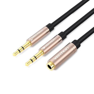 

VENTION 35mm Audio Extension Cable 35 Jack AUX Female to Dual Male Earphone for Phone Headphone Speaker Tablet PC 03m Red