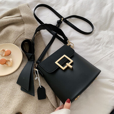 

Chic new 2019 retro bucket bag with single shoulder oblique satchel