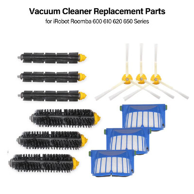 

Vacuum Cleaner Replacement Part 3 Filter 3 Side Brush 1 Bristle Brush Accessory for iRobot Roomba 600 610 620 650 Series