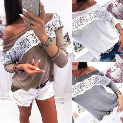 

Women Long Sleeve Pullover Sweater Lace Up Jumper Sweatshirt Casual Tops