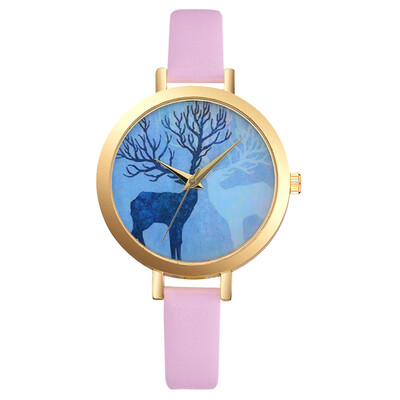 

Featured Women Watches Fresh Blue Dial Ladies Quartz Wristwatch High Quality Leather Strap Clock Fashion Relogio Feminino