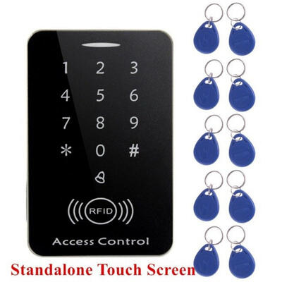 

Standalone Access Control Touch Keypad System Digital Keyboard Door Lock Controller RFID Card Reader With 10Pcs Keys