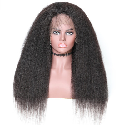 

UNice Kinky Straight Wig 134 Lace Front Virgin Human Hair Wigs 130 baby hair