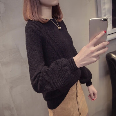 

Loose top womens sweater 2018 new languid spring candy color thickened womens bottom sweater