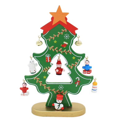 

Wooden Christmas Tree Home Decoration Desk Xmas Tree Snowman Ornament