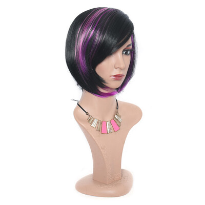

〖Follure〗Women Sexy Short Mixed Colour Rose Net Wig Wavy Party Curly Synthetic Fashion