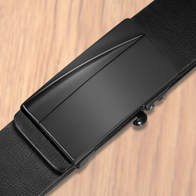 

Factory stock toothless automatic buckle belt leather mens two-layer leather mens belt custom laser