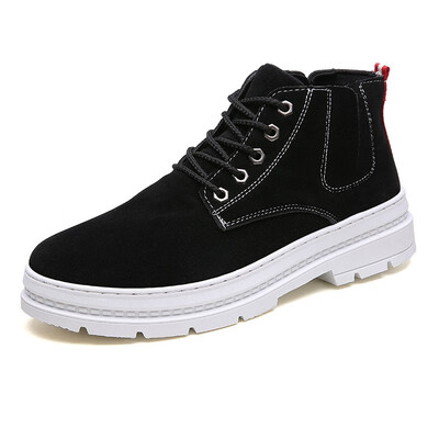 

Mens Shoes Fashion Casual Shoes Lace Up High Cut Shoes For Men Light Martin Boots Black White Grey Size 39-44