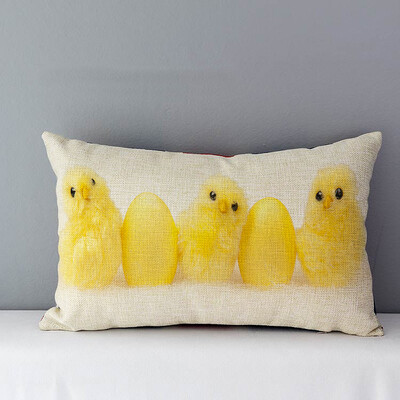 

Siaonvr Easter Rectangle Pillow Cover Cushion Case Toss Pillowcase Hidden Zipper Closure