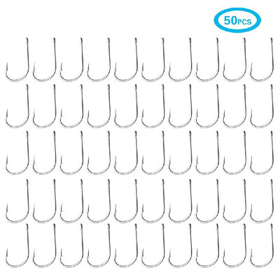 

30PCS Fishing Hooks Stainless Steel Barbed Hook Fishhooks Sea Fishing Hooks