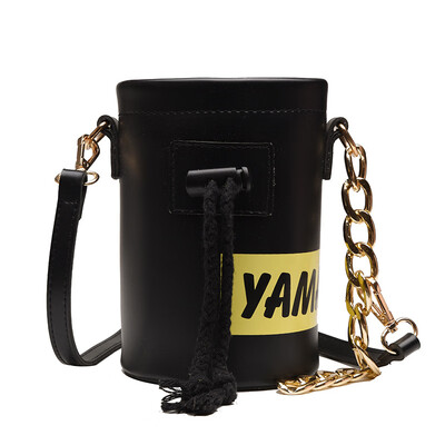 

Atmospheric bag female 2019 new simple fashion girl tide Korean version of the wild silk scarf slung shoulder bucket bag