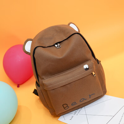 

Junior high school schoolbag female shoulder bag female Korean canvas cartoon cute travel backpack bag