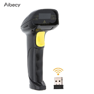 

Aibecy 2-in-1 24G Wireless Barcode Scanner & USB Wired Barcode Scanner Automatic Handheld 1D Bar Code Scanner Reader with Recharg