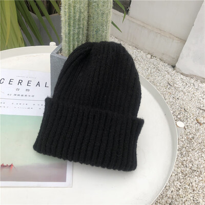 

Hat winter mens&womens warm ear protectors wool hat letters Joker knit Hat Korean casual lovers Turtleneck Hat tide
