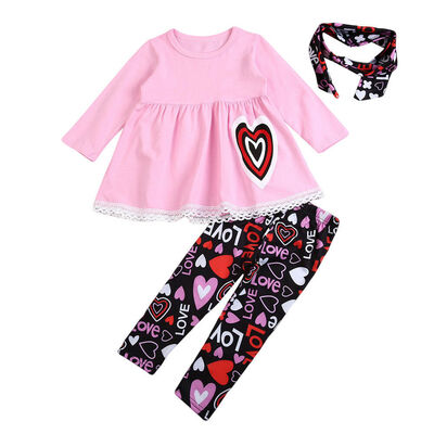 

Kids Baby Girls Long Sleeve T-shirt TopsPants Leggings Outfit Clothes