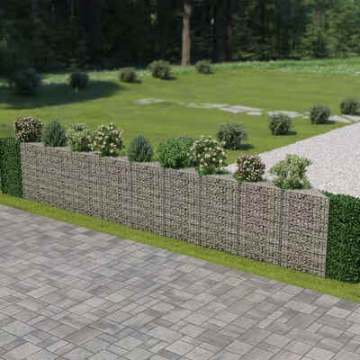 

Gabion Wall Galvanized Steel 248"x118"x394