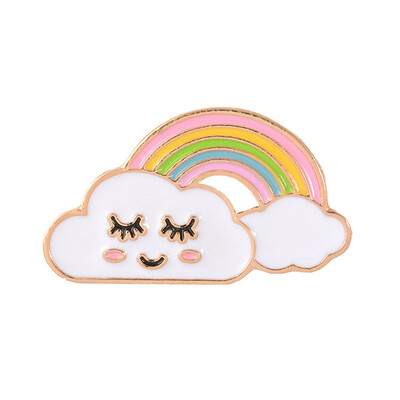 

Cloud Rainbow Designed Pin Brooch Clothes Bag Collar Pins Brooches Jewelry