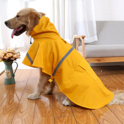 

Gobestart Dog Raincoat Waterproof Cloak All-Inclusive Pet Hooded Raincoat
