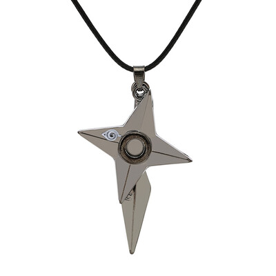 

2019 New Style Anime Pendant Necklace Naruto Shuriken Antique Necklace