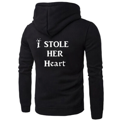 

Autumn And Winter Couple Hoodie Sweatshirt I Stole Her Heart So Stealing His Last Name Love Matching Hooded Couple Tops