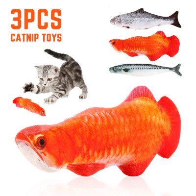 

3Pcs Catnip Toys Cat Toys for Indoor Cats3D Fish Shape Cat ToyCat Toys with Catnip-118in