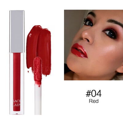 

1Pc Lips Makeup 9 Colors Liquid Lipstick Mirror Surface Lip Gloss Tint Lasting Moisturizing Non-stick Cup Lip Glaze