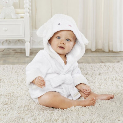 

Baby Girl Baby Boy Hooded Bathrobe Animal Cartoon Towel Blanket Robe 2018 Spring Long-Sleeved Dressing Gown