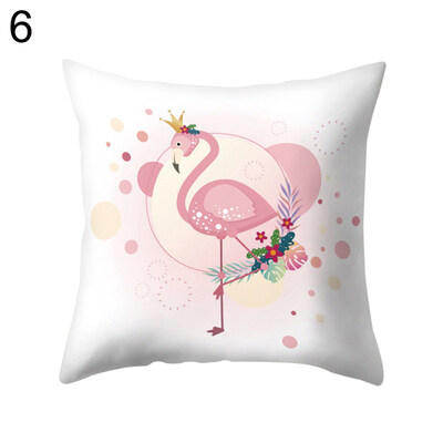 

Love Flamingo Flower Throw Pillow Case Cushion Cover Sofa Bed Car Office Decor