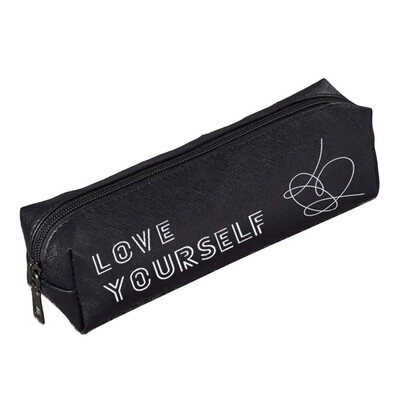 

KPOP BTS LOVE YOURSELF Album Letters Print Pencil Case Stationery Bag Coin Purse Perfect Gift for Fans