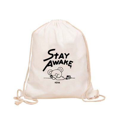 

CAR-TOBBY New Fashion Kpop BTS Top Fashion Unisex Canvas Drawstring Beam Port Backpack Shopping Bag Travel Bag
